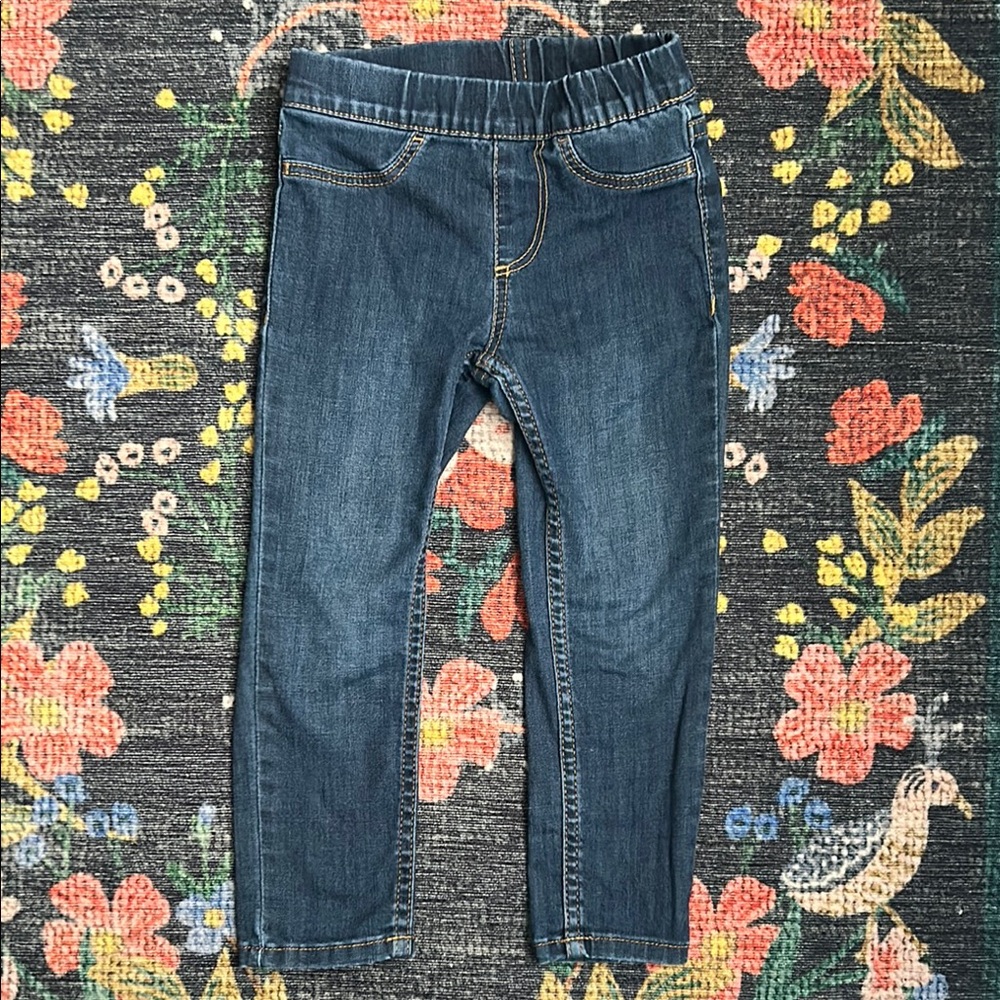 H&M Toddler Dark Wash Pull-On Skinny Jeans Jeggings, Size 2T